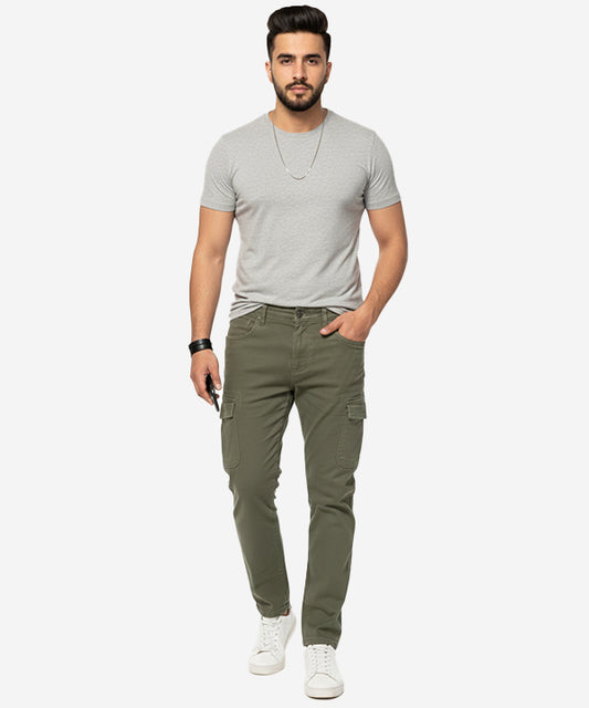 Men's Cargo Six Pocket Trousers - Cp-0531 Green