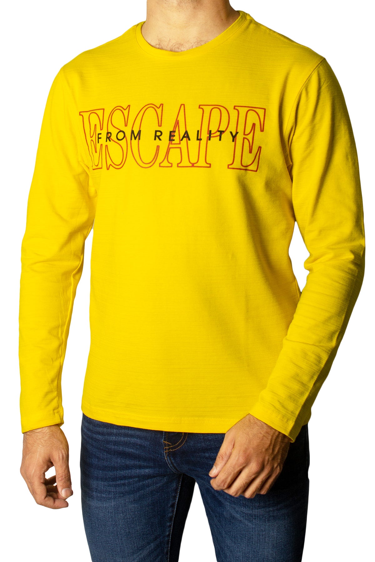 Escape Printed Full Sleeves T-Shirt Tsh-6735 Bright Yellow