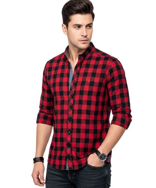 Men's Casual Shirt - Shc-1488 Red Chk