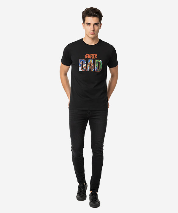 HR Clothing Men’s Super Dad T-Shirt – Black TSH-5921