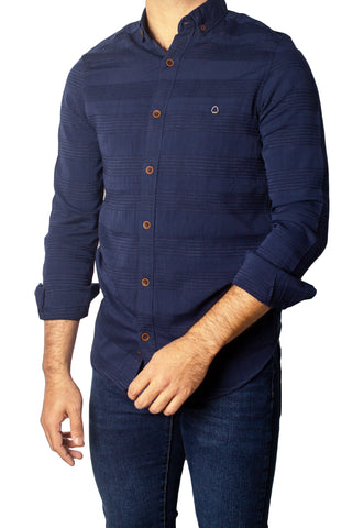 Men's Casual Textured Shirt SHC-1705 Texture Blue