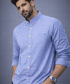 Men's Casual Shirt - Shc-1385 Texture Blue