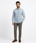 Men's Casual Shirt - Shc-1381 Sky Blue