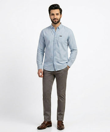 Men's Casual Shirt - Shc-1381 Sky Blue