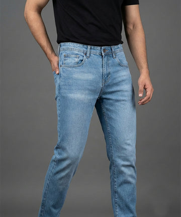 HR Clothing Men's Denim - L Blue JP-2093