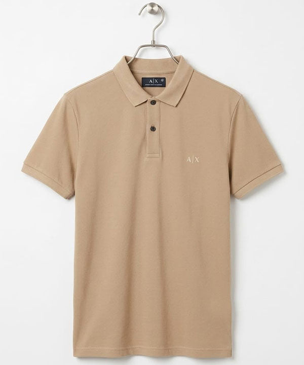 A|X Logo Self-Textured Polo T-Shirt TSH-7163 Beige