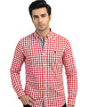 Men's Casual Shirt - Shc-1489 Red Chk