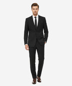 Formal Suit Stripes Gst-0120 Black 2 Button