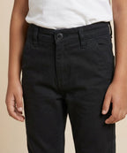Kids Cotton Chino Pant - Bcp-0037 Black