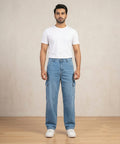 Men's Baggy Carpenter Denim- Jp-2244 Blue