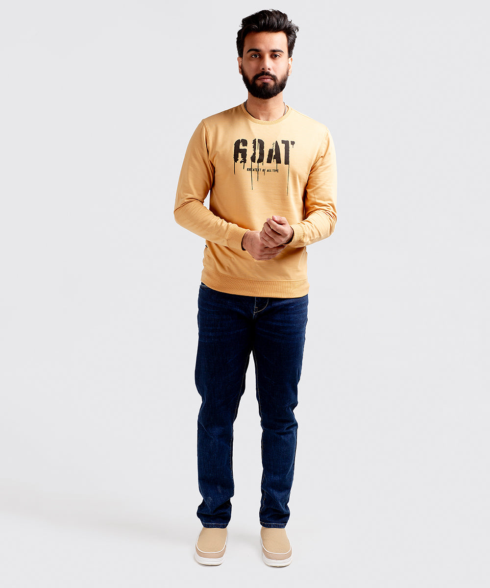 Men's Sweat Shirt - Caramel Goat