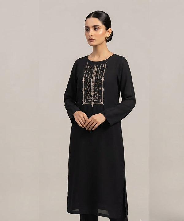 Women's Eastern Black Embroidered 2-Piece Suit 0006