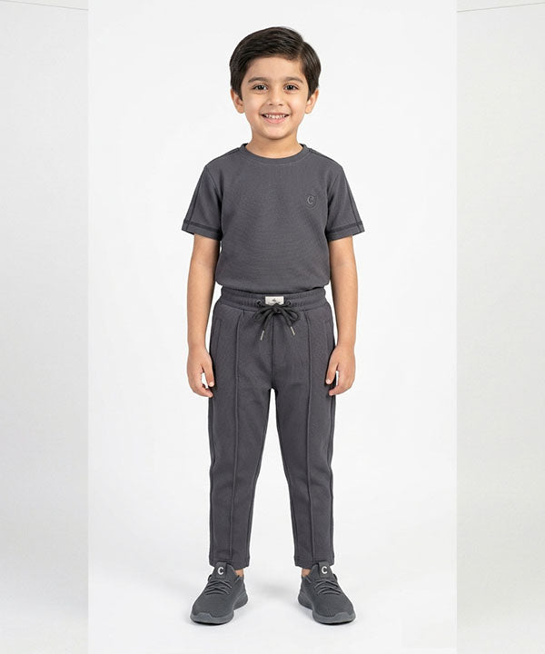 Kids Smart Baggy stretchable premium trouser Black BLW-0136
