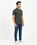 Men's Casual Grey Half Sleves Shc-2028