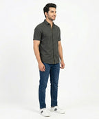 Men's Casual Grey Half Sleves Shc-2028