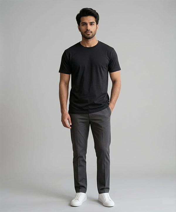 HR Clothing Men’s Black Basic T-Shirt – TSH-7207