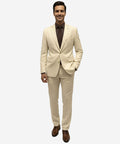 Formal Suit Gst-0124 Beige 2 Button