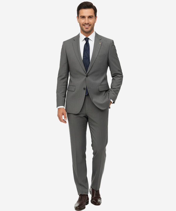 Formal Suit Gst-0124 Grey 2 Button