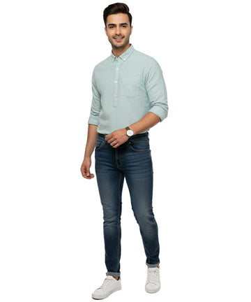 Men's Casual Shirt - Shc-1537 Sea Green