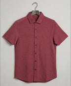 Men's Maroon Casual Half Sleeve Shirt – SHC-2028