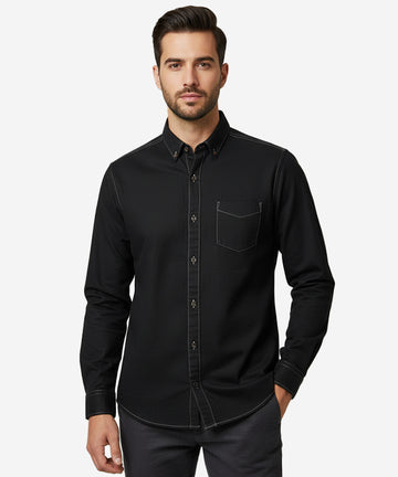 Men's Casual Shirt - Shc-2004 Black