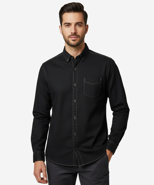 Men's Casual Shirt - Shc-2004 Black