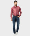 Men's Casual Shirt - Shc-1607 Orange Stripe