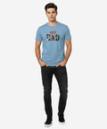 HR Clothing Men’s Super Dad Printed T-Shirt – Sky TSH-5921