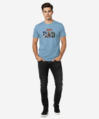 HR Clothing Men’s Super Dad Printed T-Shirt – Sky TSH-5921