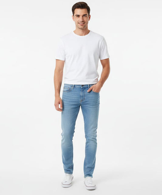 HR Clothing Men's Denim - L Blue