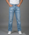 Men's Smart Baggy Denim - Ice Blue Jp-2097