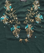 Women's Eastern Bottle Green Embroidered 2-piece 0006