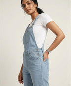 HR Clothing Women's Denim Rompers – L-Blue- DG-0007