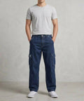 Men's Baggy 6 Pocket Denim- Jp-2246 N-Blue