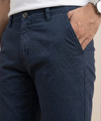 Men's Straight Fit Chino - Navy-Dotted - CP-0559