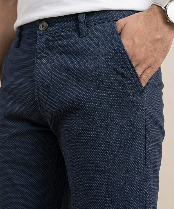 Men's Straight Fit Chino - Navy-Dotted - CP-0559