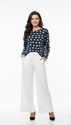 Women's Top Printed Navy Floral