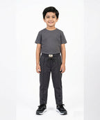 Kids Smart Baggy stretchable premium trouser Charcoal Texture BLW-0136
