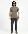 A|X Logo Self-Textured Polo T-Shirt TSH-7163 Grey