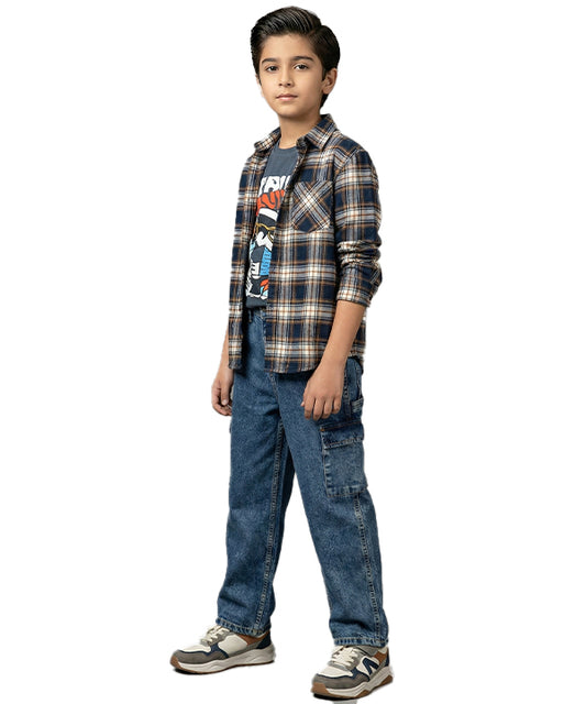 Boys Baggy Jeans - Greenish Bjp-0278