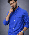 Men's Casual Shirt - Shc-1113 Blue