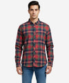 Men's Casual Checkered Shirt - Shc-1707 G Red Chk