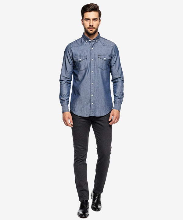 Men's Casual Shirt - Shc-1456 Navy