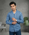 Men's Casual Shirt - Shc-0717 Blue Stripe
