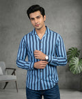 Men's Casual Shirt - Shc-0717 Blue Stripe