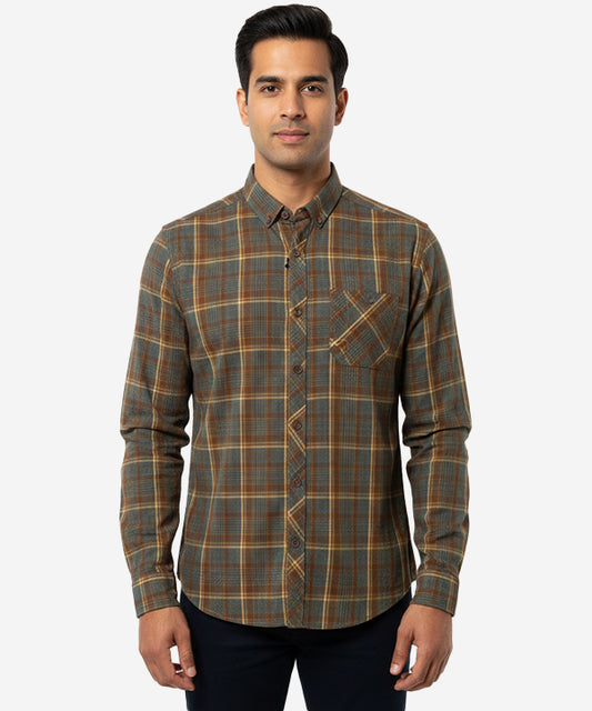 Men's Casual Shirt - Shc-1192 Green Chk