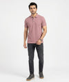 A|X Logo Self-Textured Polo T-Shirt TSH-7163 T-Pink