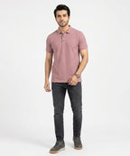 A|X Logo Self-Textured Polo T-Shirt TSH-7163 T-Pink