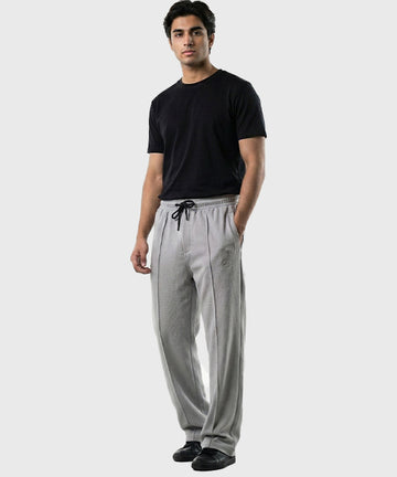 Men's Baggy Waffle French Trousers - Grey Lwr-0592
