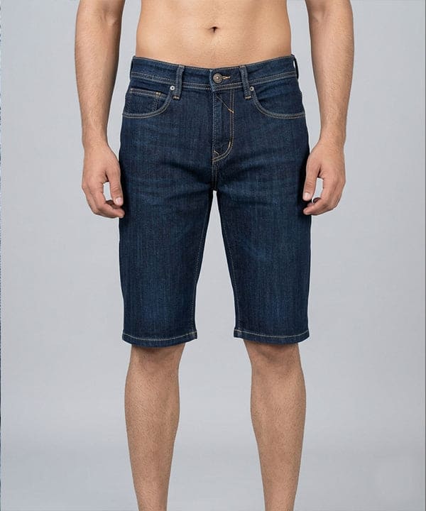 Casual Summer Navy Denim  Shorts- BR-0087